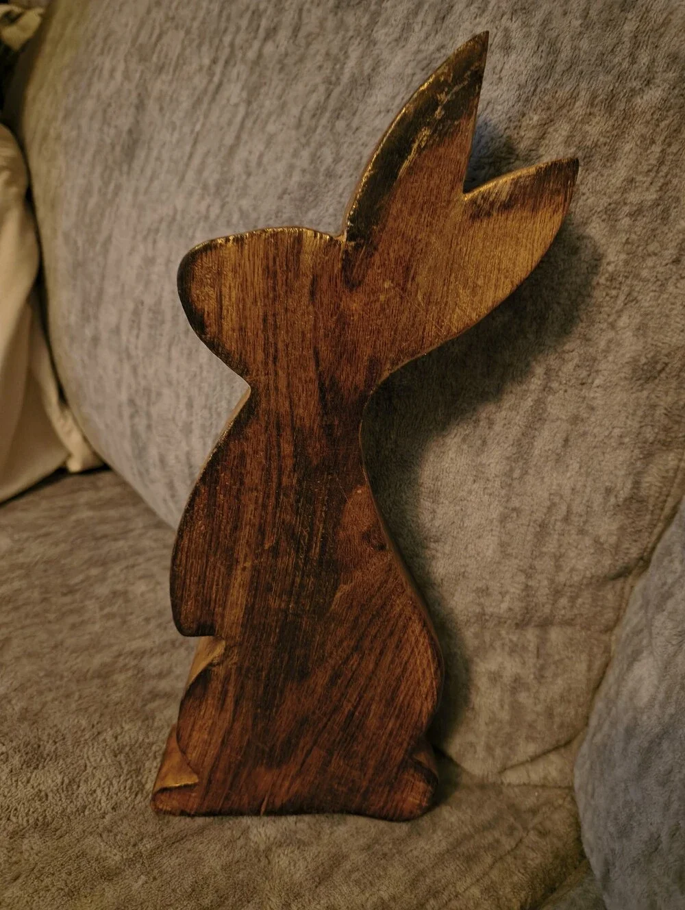 Rustic Wooden Bunny Wall Decor - Brown